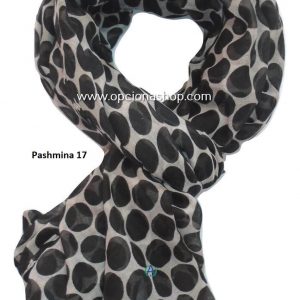 Pashmina bolitas negras