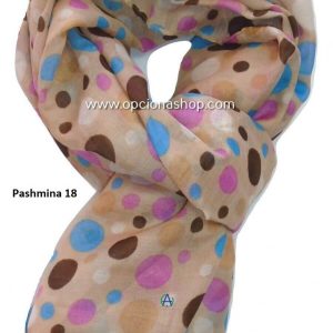 Pashmina estampado de bolitas