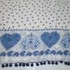 Pashmina corazones azul marino para dama - Image 2