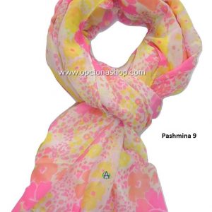 Pashmina flores fluorescentes