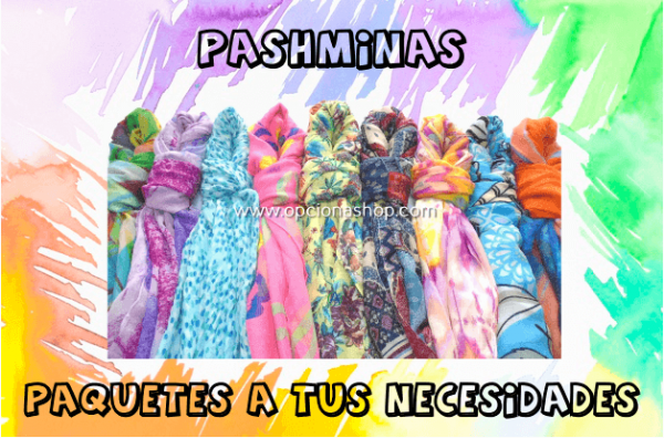 Paquetes de Pashminas surtidas