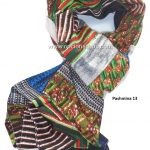 Pashmina rectángulos multicolor
