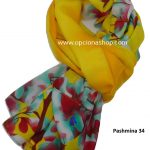 Pashmina amarilla floreada