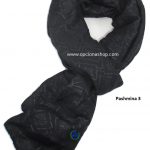 Pashmina negra estampada cuadros