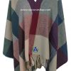 Poncho tejido abierto