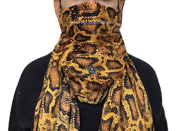 Pashmina con cubreboca animal print