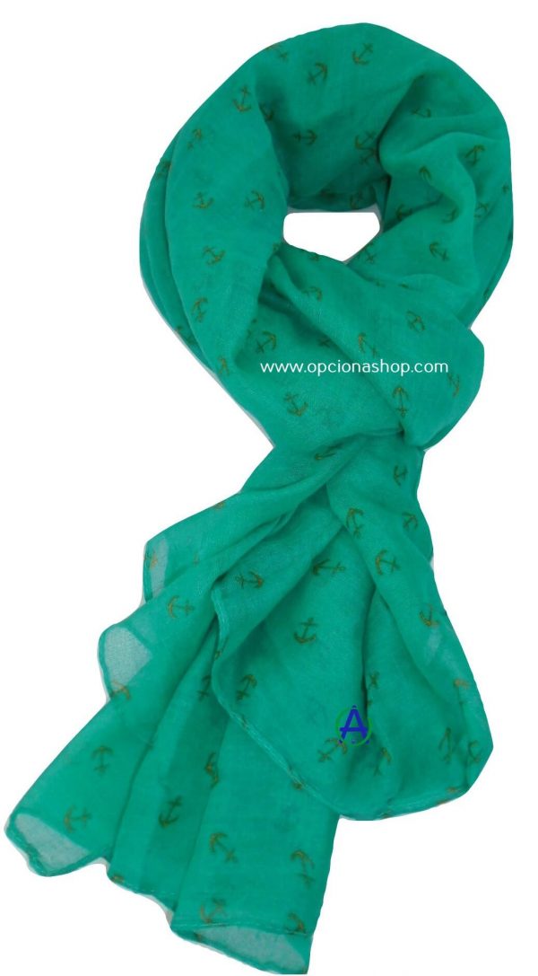Pashmina anclas doradas