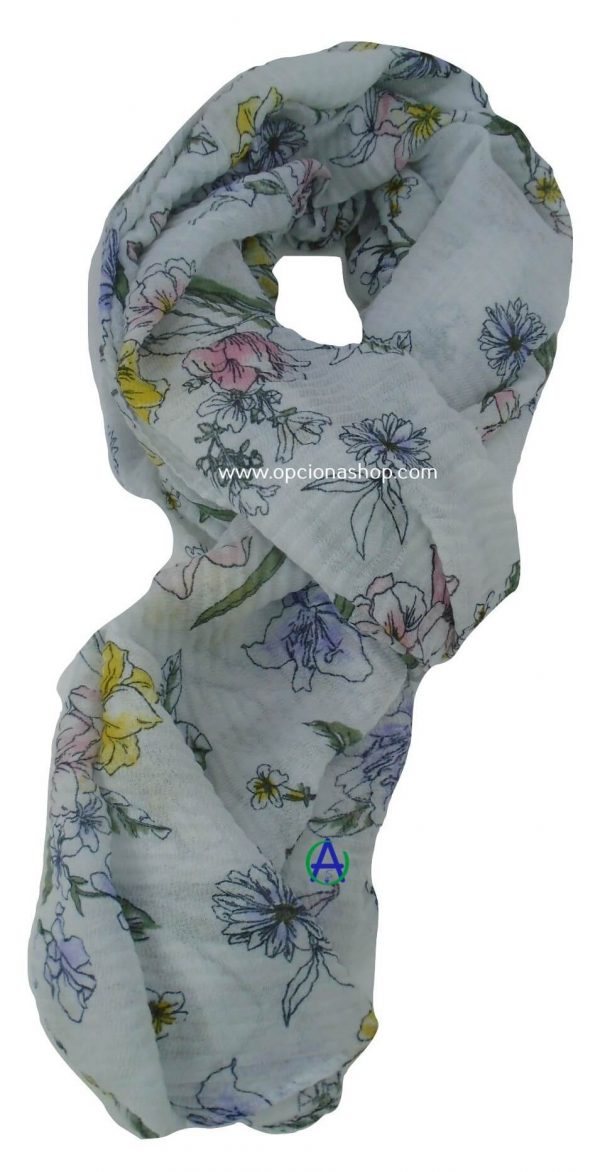 Pashmina floreada colores pastel
