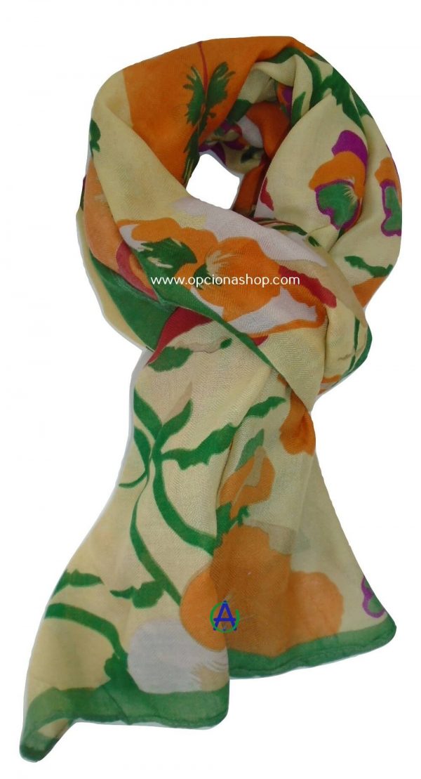 Pashmina guía de flores