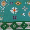 Pashmina verde con figuras