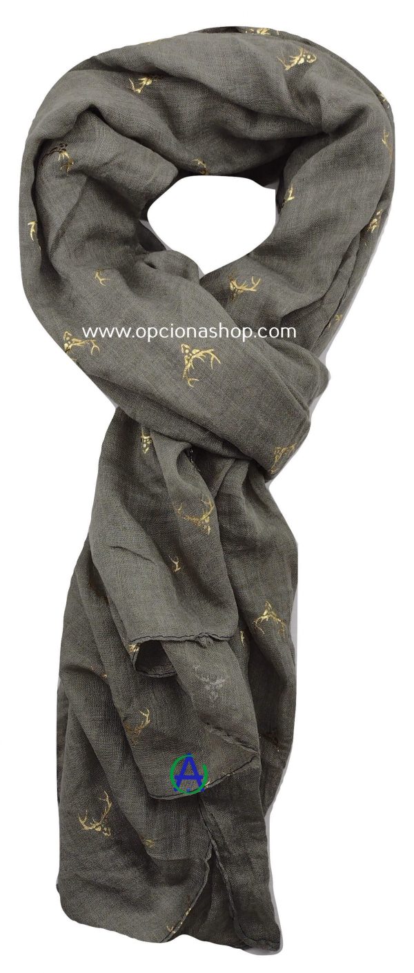 Pashmina venados estampados