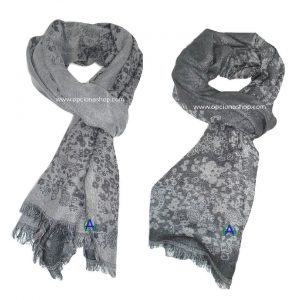 Pashmina floreada doble vista