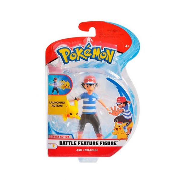 Battle Feature Figure Ash + Pikachu