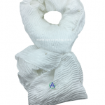 Pashmina Blanca Con Perlas De Bisutería