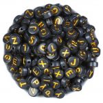 Cuentas Negras Con Letras Doradas