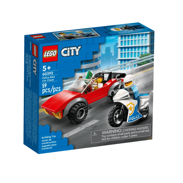 Moto de Policía y Coche a la Fuga Lego