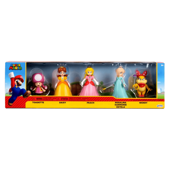 Figuras Princes Peach, Rosalina, Daisy, Toadette & Wendy Koopa