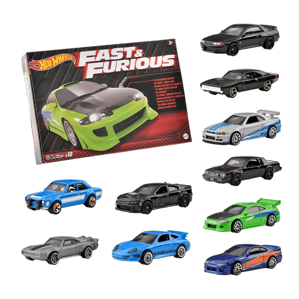 Fast and Furious Hot Wheels 10 piezas