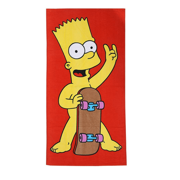 Toalla De Baño Bart Simpson