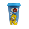 Vaso Para Café The Simpsons De Cerámica Con Tapa