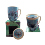 Taza Stitch Con Tapa