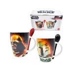Tazas Darth Vader Y Boba Fett Con Cuchara