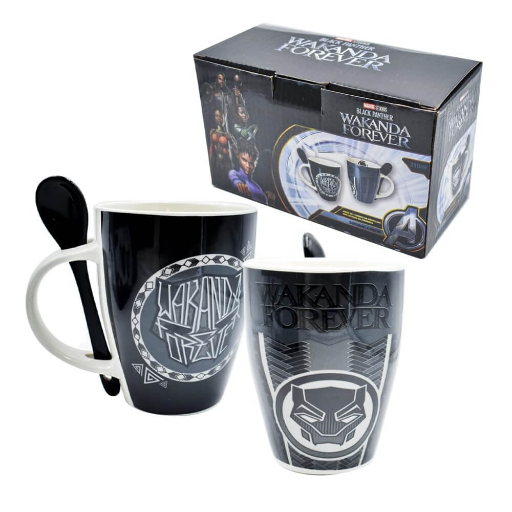 Tazas Wakanda Forever Con Cuchara