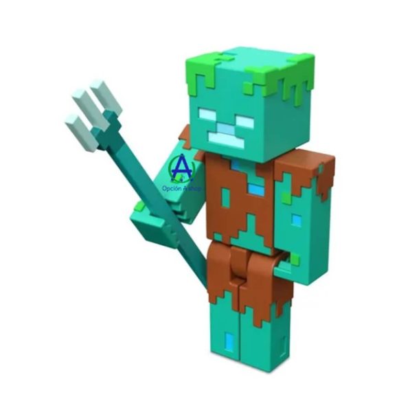 Minecraft Zombie Ahogado Incluye Caracol