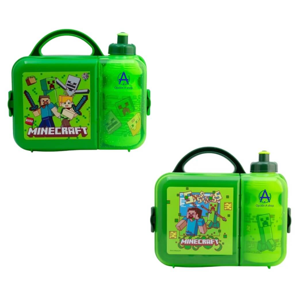Lonchera Con Botella Minecraft