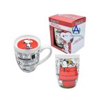 Taza Peanuts Con Tapa
