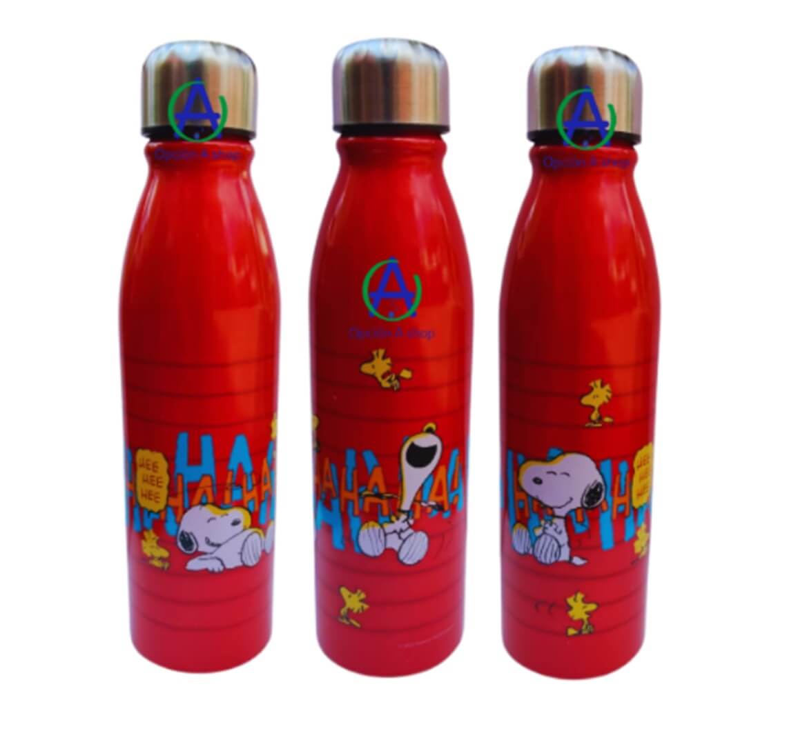 Botella De Aluminio Snoopy Y Woodstock