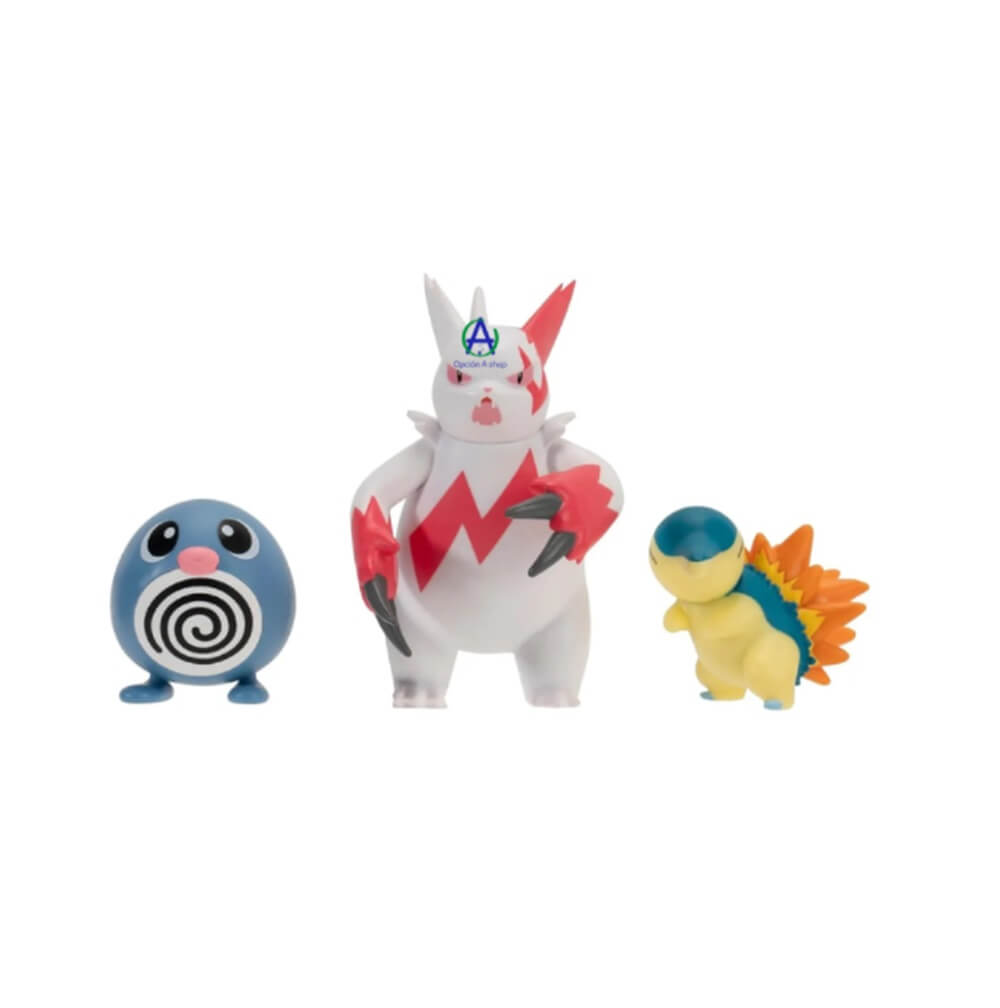 Poliwag Zangoose Cyndaquil Battle Figure Set