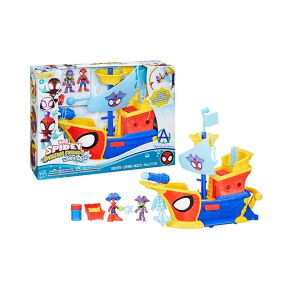 Barco Pirata Con Telarañas Y Burbujas Spidey