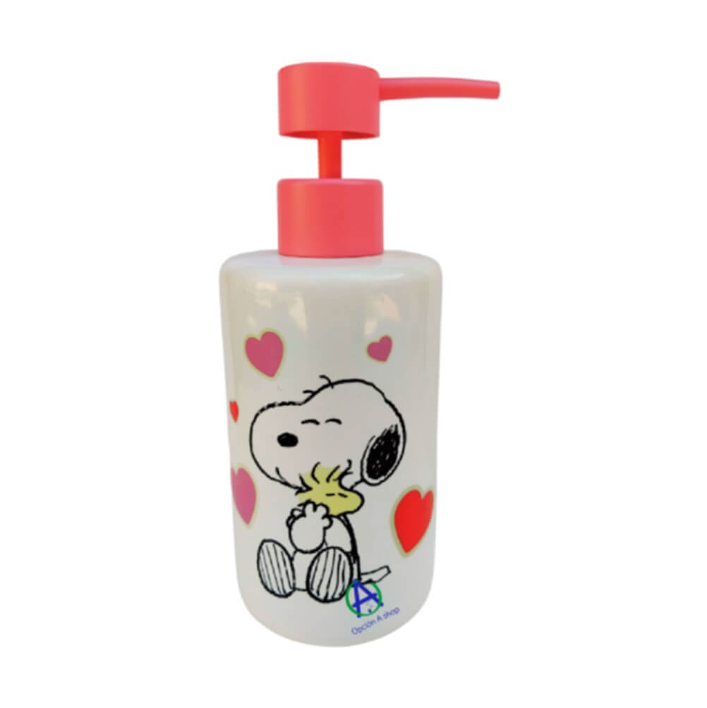 Dispensador De Jabón Snoopy Corazones